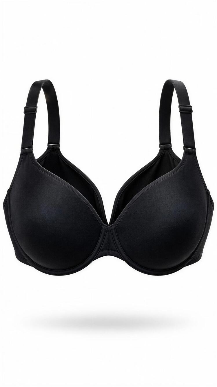 Soma Vanishing Back T-Shirt Bra Womens 38C Black Underwire Full Coverage